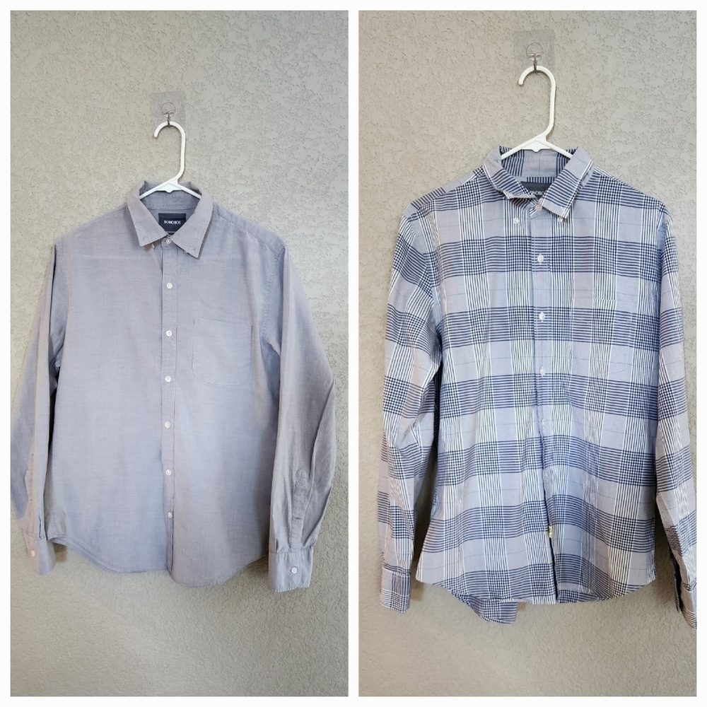 Bonobos slim fit cotton button down shirts set of 2 size Medium